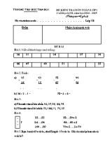Đề kiểm tra cuối học kỳ II năm môn Toán + Tiếng Anh Lớp 1 - Năm học 2014-2015 - Trường Tiểu học Tiên Hội (Có đáp án)